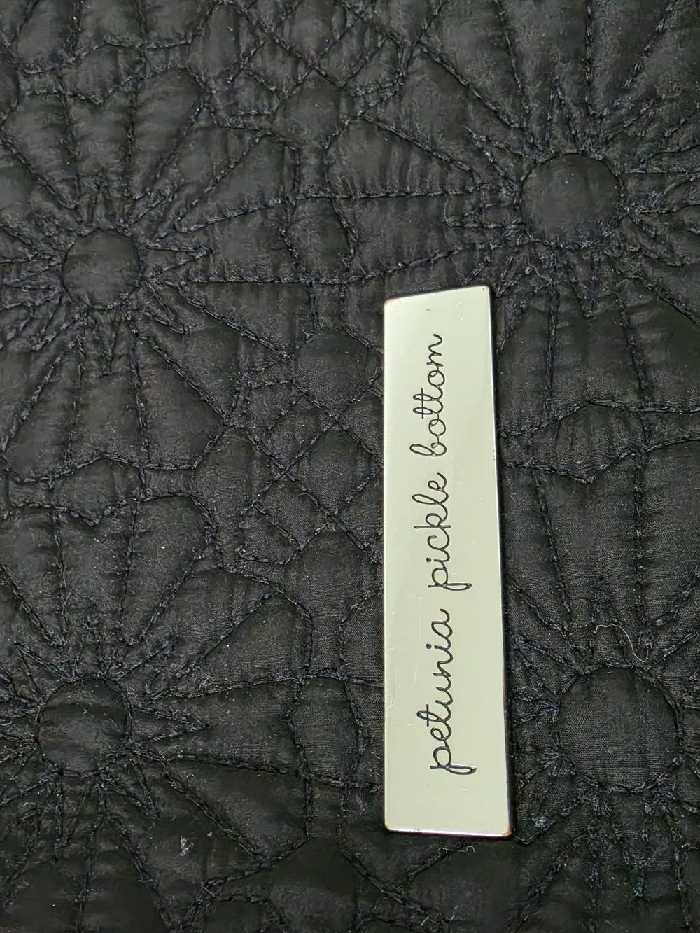 Petunia Pickle Bottom Black Quilted Floral Pattern Diaper Backpack